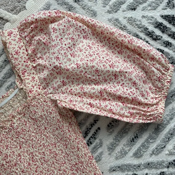 ByTiMo smocked floral puff sleeve dress size M - Picture 7 of 11